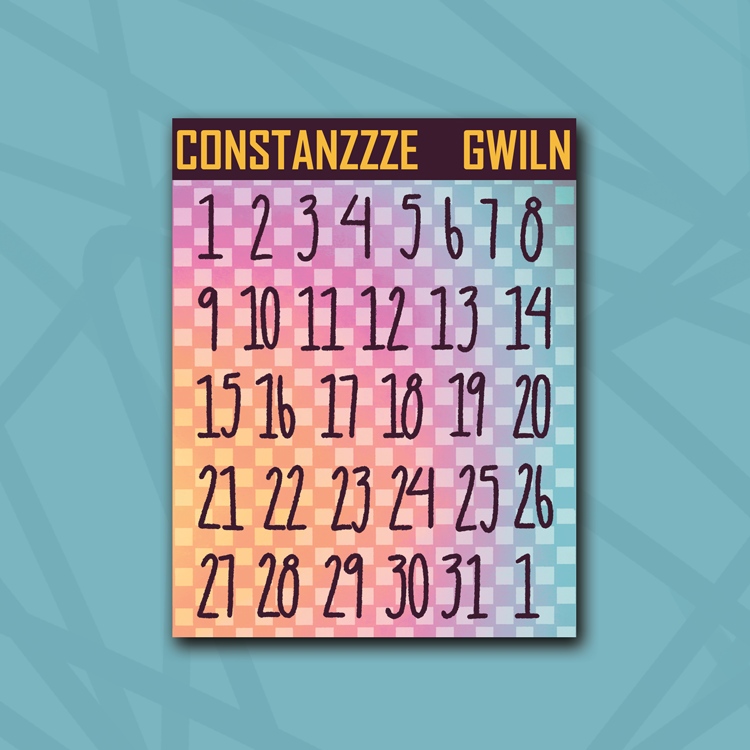 Race to Wild Large Number Sticker Sheet (colorful background)