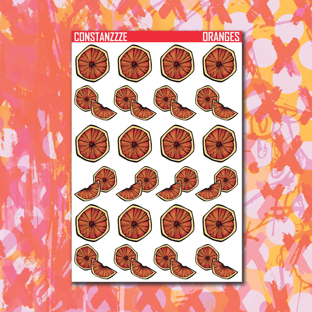 318 Oranges Sticker Sheets