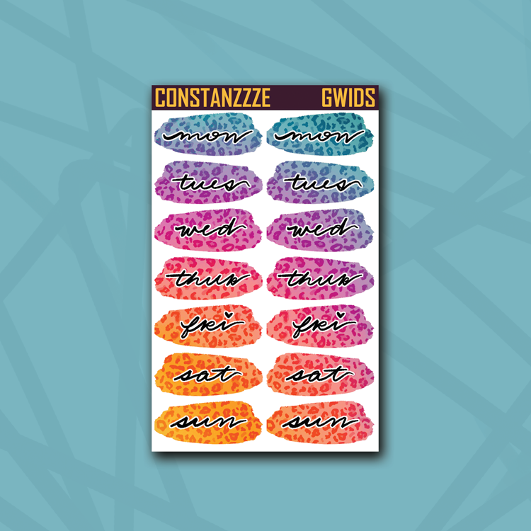 Race to Wild Leopard Day Swatch Sticker Sheet