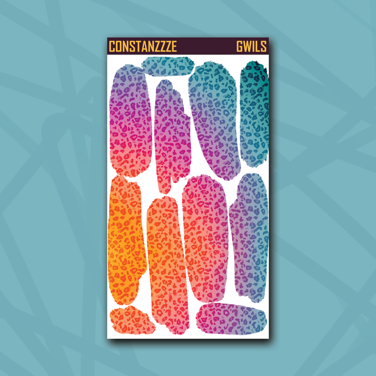 Race to Wild Leopard Large Swatch Sticker Sheet