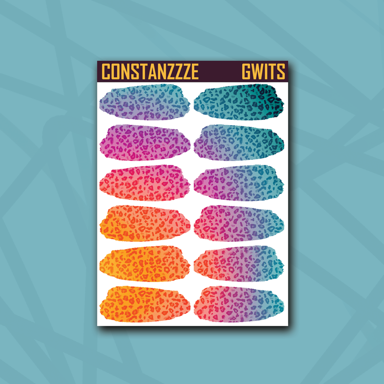 Race to Wild Leopard Medium Swatch Sticker Sheet