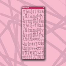 Load image into Gallery viewer, CPC Gothic Letter Sticker Sheet
