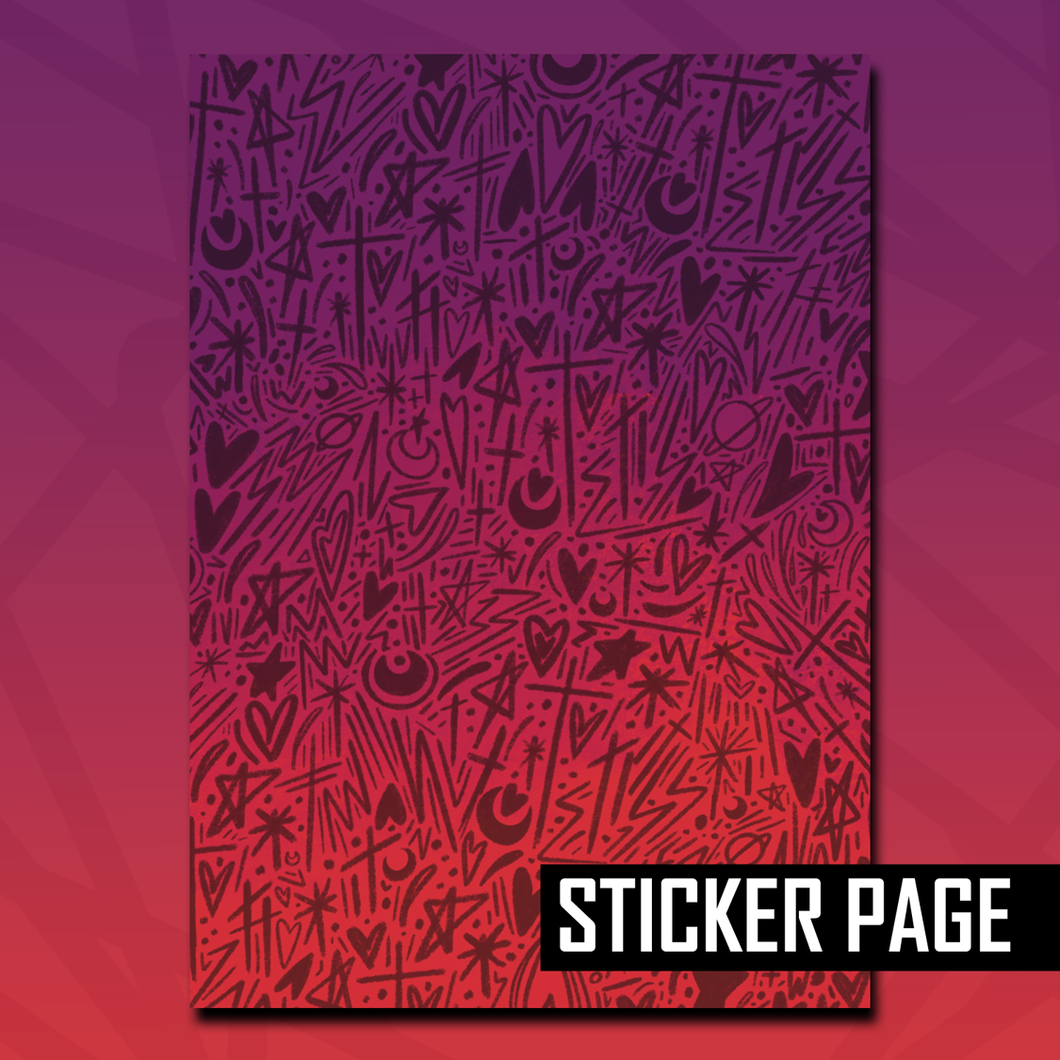 Mars Oracle Pattern Sticker Page