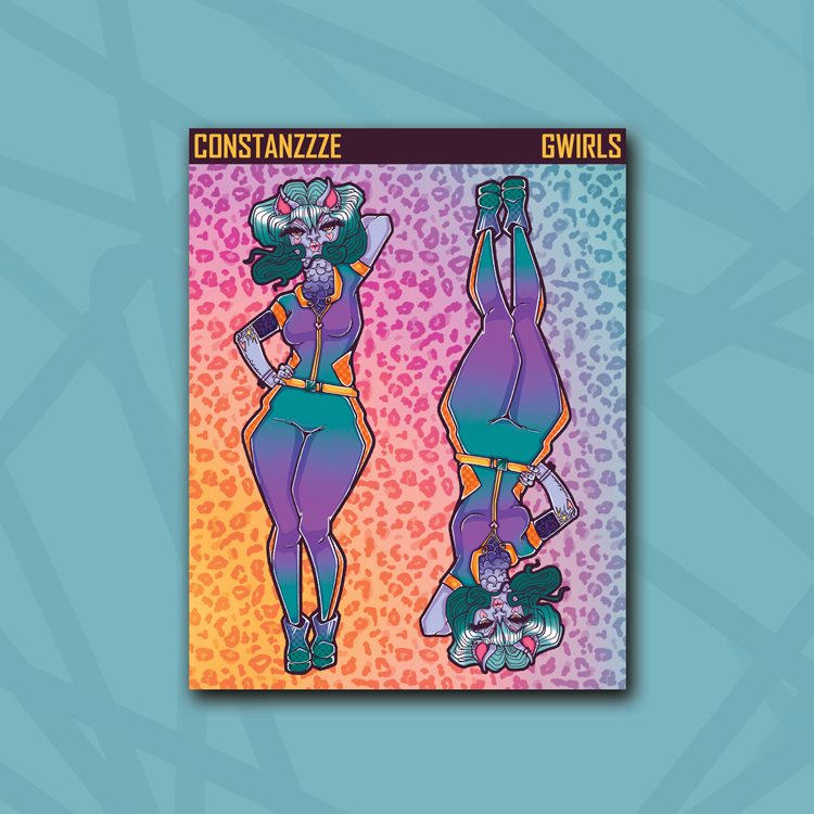 Race To Wild Racing Llama Babe Sticker Sheet