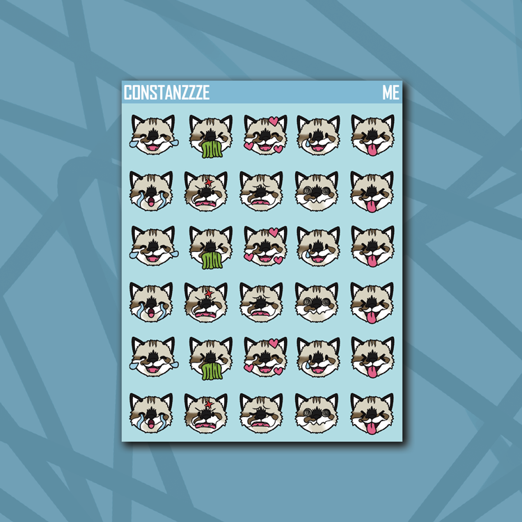 Milkie Emote Sticker Sheet