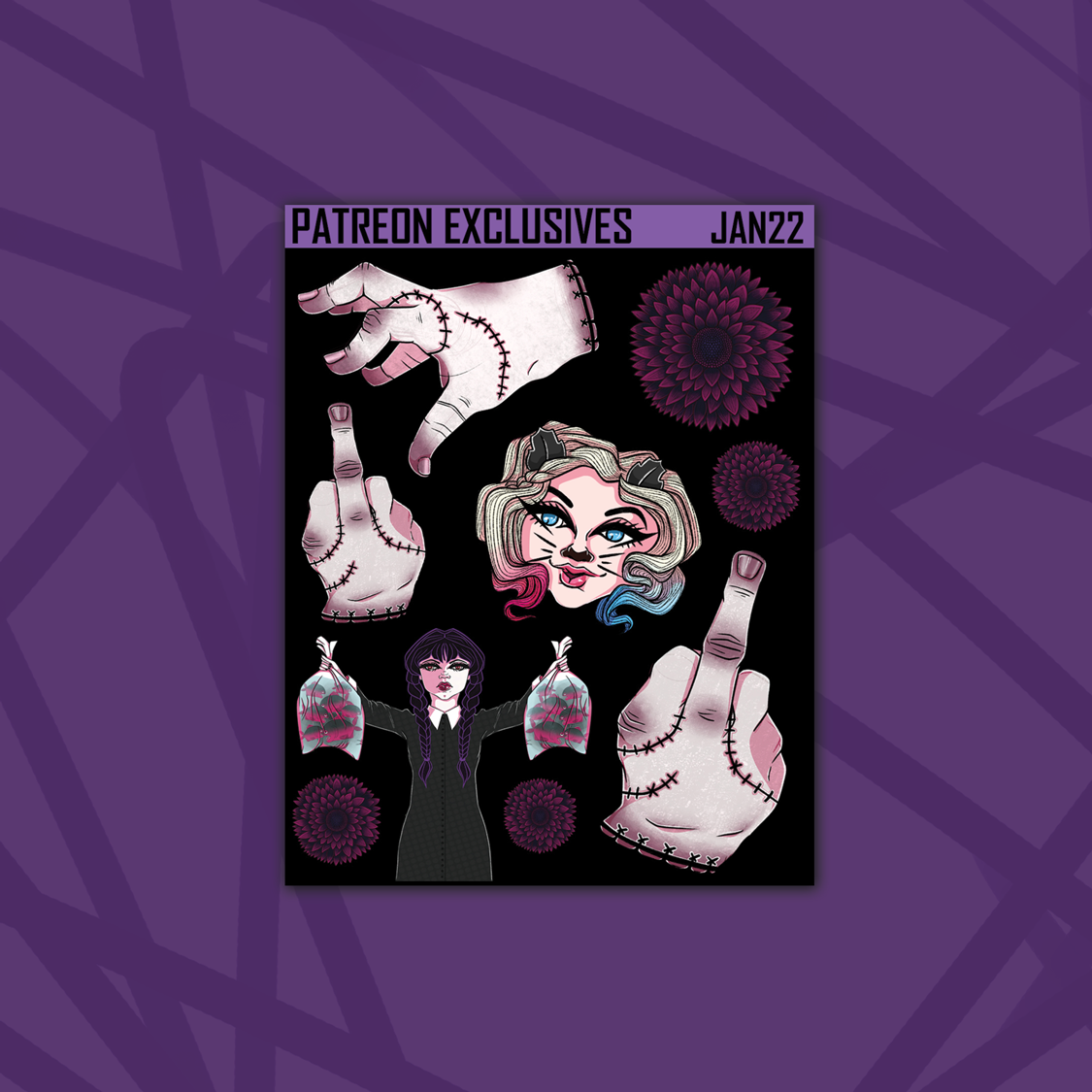 Wednesday Sticker Note Wednesday Mixed Deco Sticker Sheets – Constanzzze