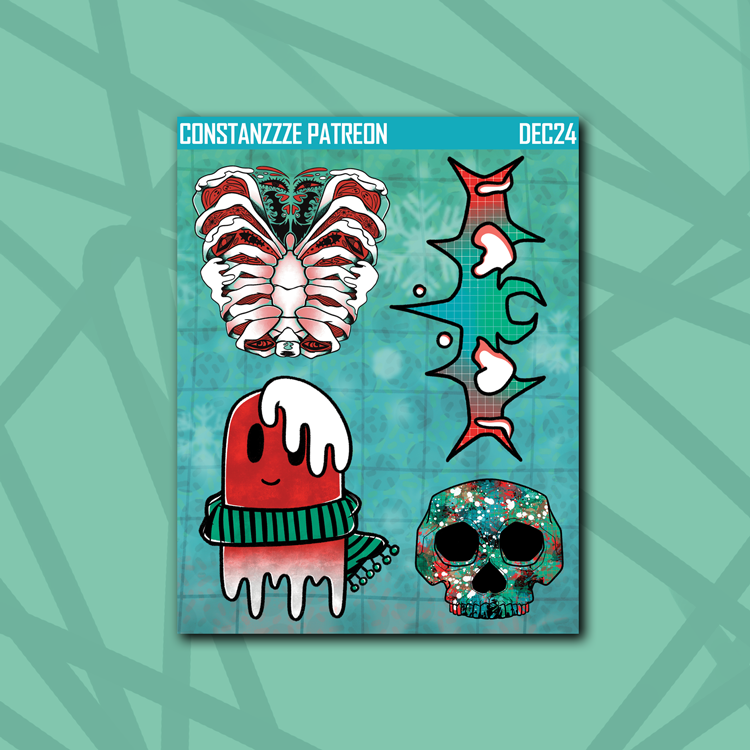 Spooky Winter Mixed Deco Sticker Sheet