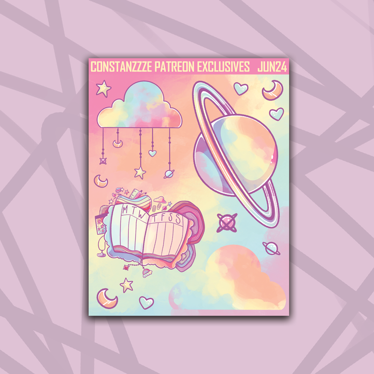 Pastel Clouds Mixed Deco Sticker Sheet
