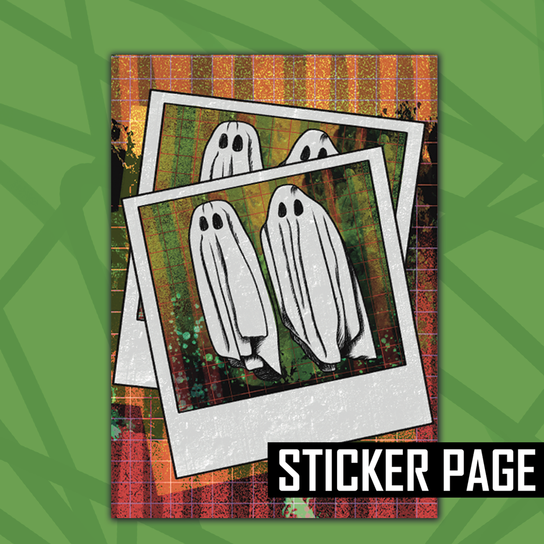 Ghost Polaroid Sticker Page