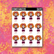 Load image into Gallery viewer, Spooky All Year Orange Hair Chibi Sticker Sheet
