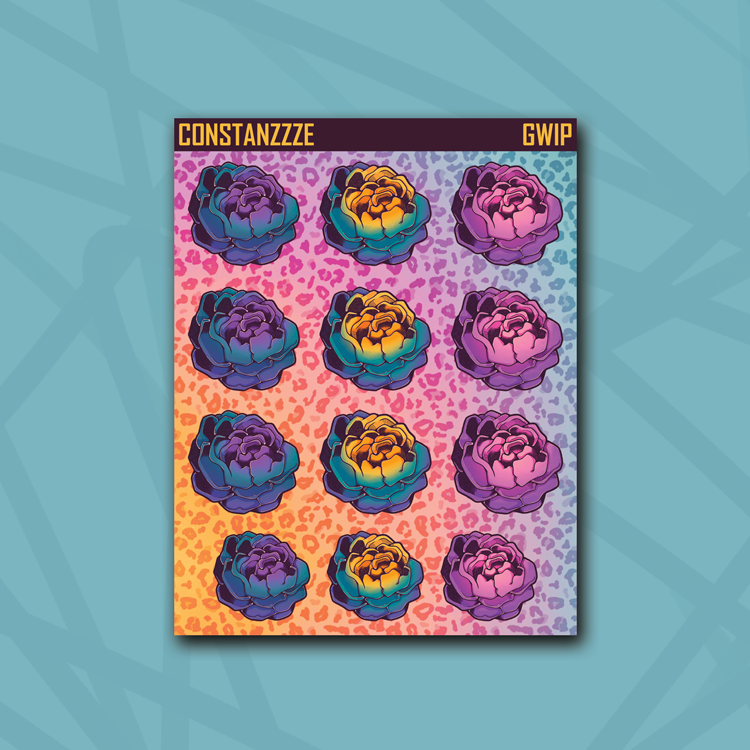 Race To Wild Peony Sticker Sheet