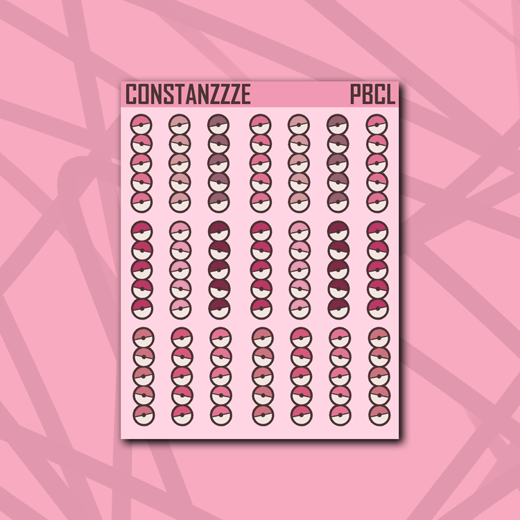 Pink Poke Checklist Sticker Sheet