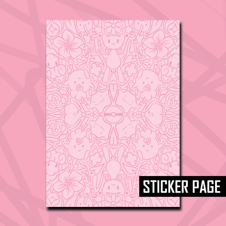 Pink Poke Pattern Sticker Page