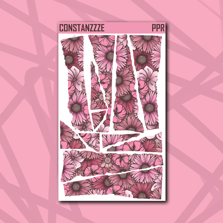 Pink Poke Floral Rippies Sticker Sheet