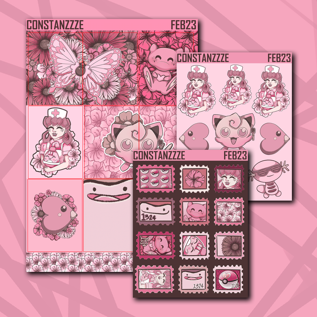 Pink Poke Deco Box+ Sticker Sheets