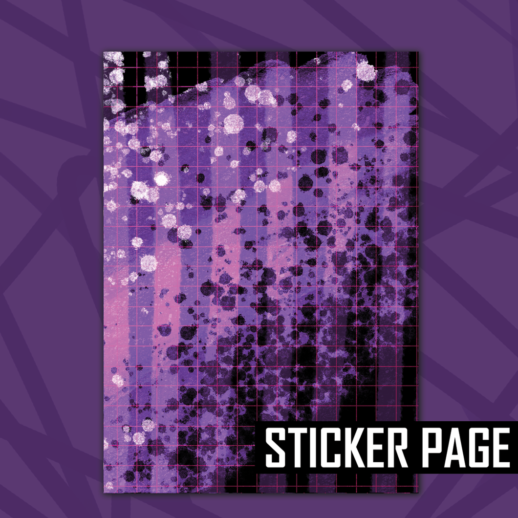 Purple Wednesday Pattern Sticker Page