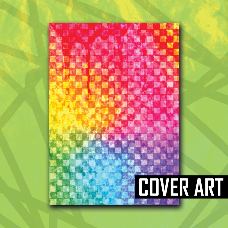 Rainbow Glitter Checker Reusable Sticker Book