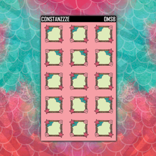 Load image into Gallery viewer, Small Red Mermaid Box Sticker Sheet
