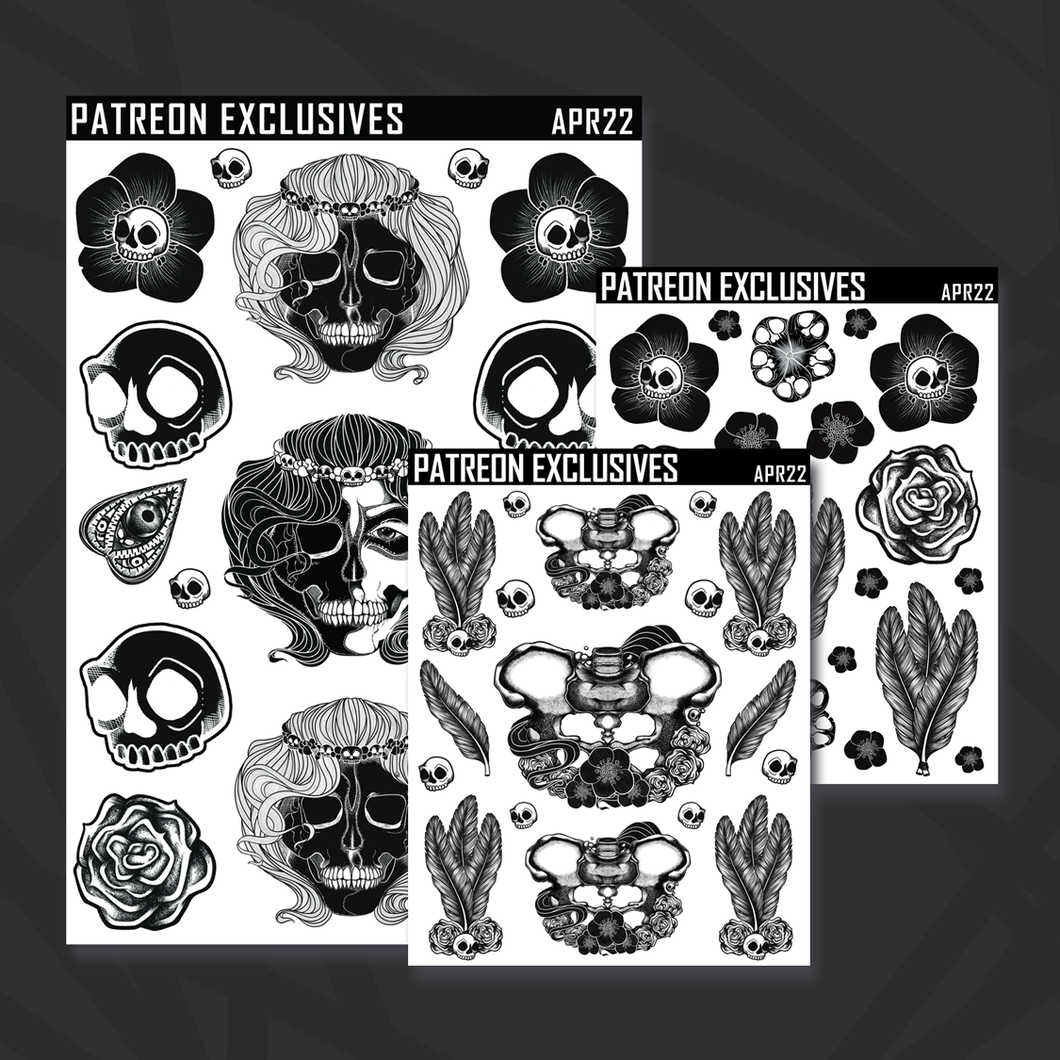 Skull Witch Deco Sticker Sheets