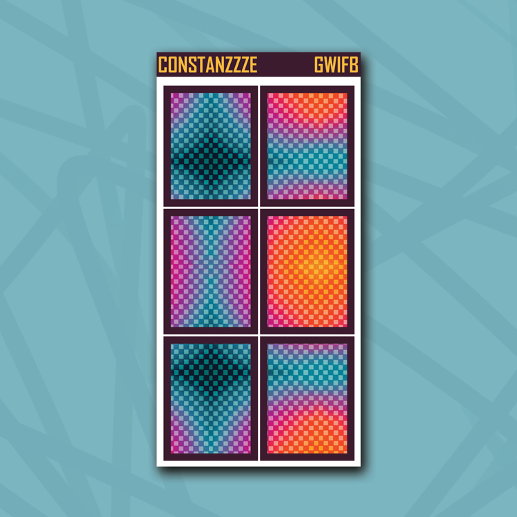 Race to Wild Small Checker Full Box Sticker Sheet
