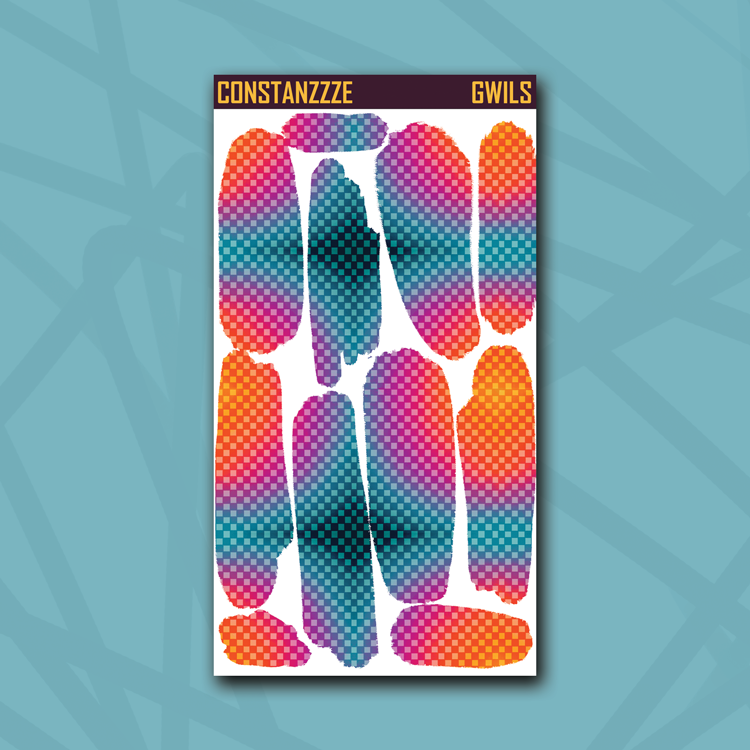 Race to Wild Small Checker Large Swatch Sticker Sheet