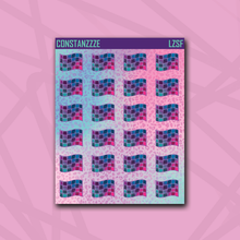 Load image into Gallery viewer, Love Zombie Racer Checker Flags Sticker Sheet
