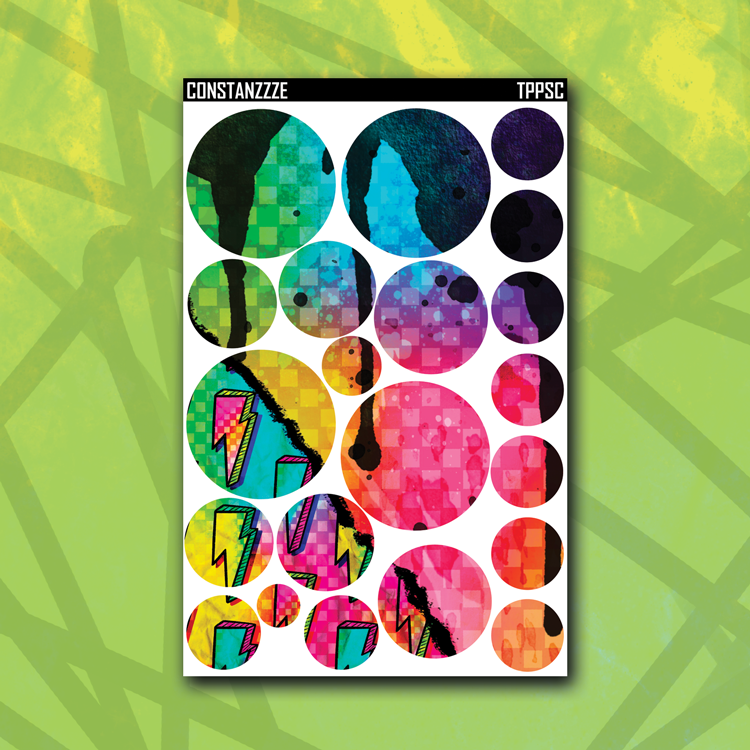 Splatter Rip Circle Sticker Sheet