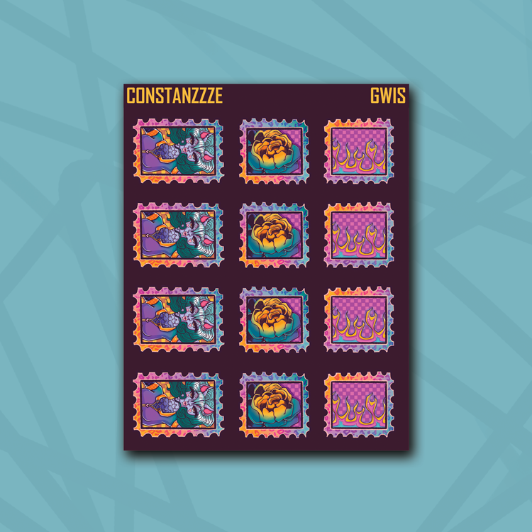 Race to Wild Stamps Sticker Sheet