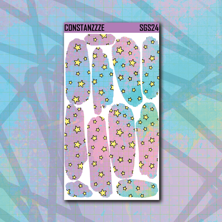 Pastel Star Large Swatch Sticker Sheet