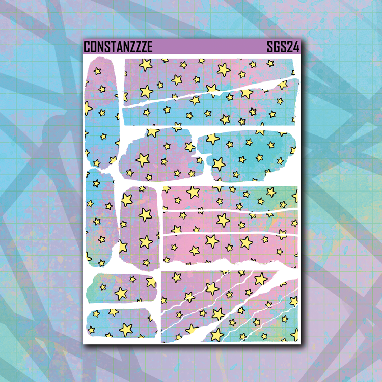 Pastel Star Variety Swatch and Rippies Sheet