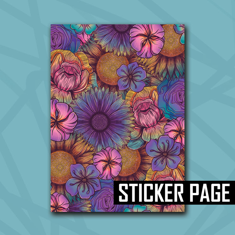 Wild Florals Sticker Page