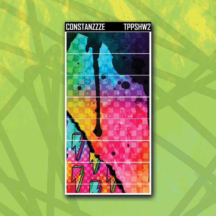 Splatter Rip Hobonichi Weeks Thick Washi Strip Sticker Sheet