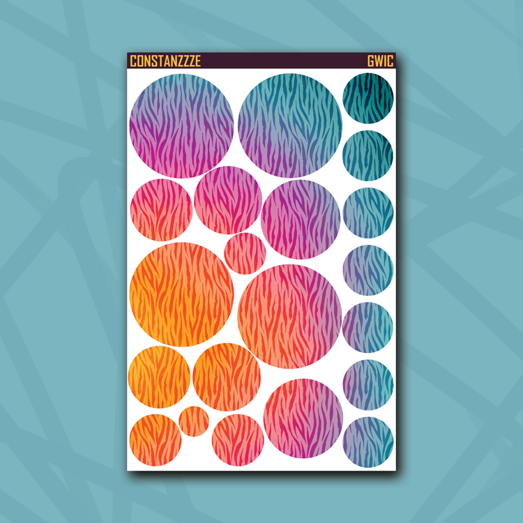 Race to Wild Tiger Circle Sticker Sheet