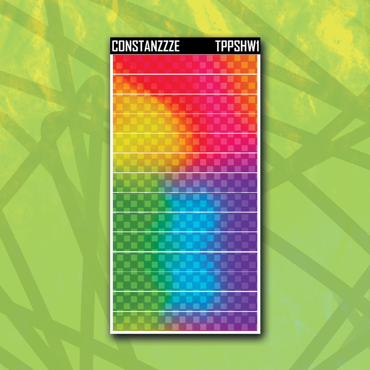 Rainbow Checker Top Hobonichi Weeks Washi Strip Sticker Sheet