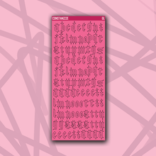 Load image into Gallery viewer, CPC Gothic Letter Sticker Sheet
