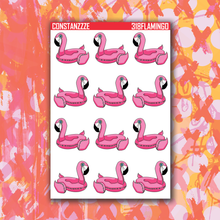 Load image into Gallery viewer, 318 Flamingo Floatie Sticker Sheet
