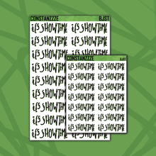 Load image into Gallery viewer, Showtime Lettered Sticker Sheet
