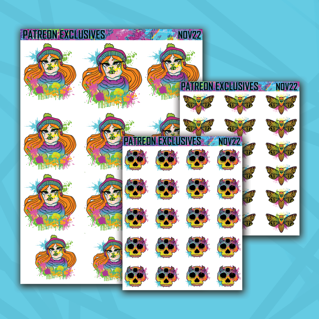 Spooky All Year Orange Hair Boo Bitch Deco Sticker Sheets