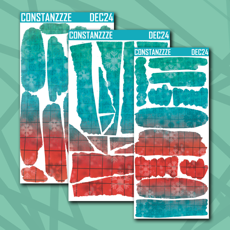 Winter Snowflake Themed Layering Sheets