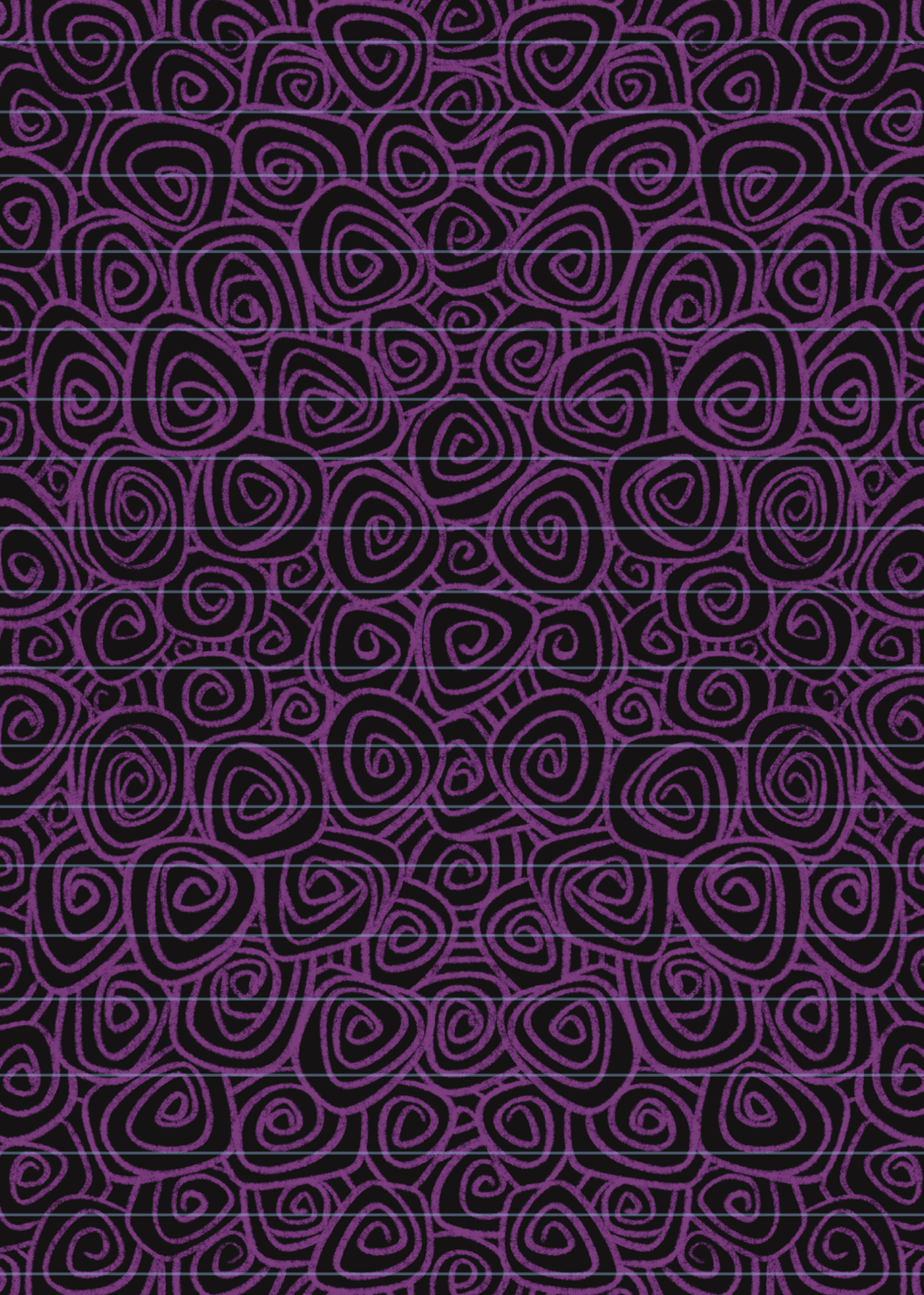 Traditional Purple Swirlies On Black Reusable Sticker Book