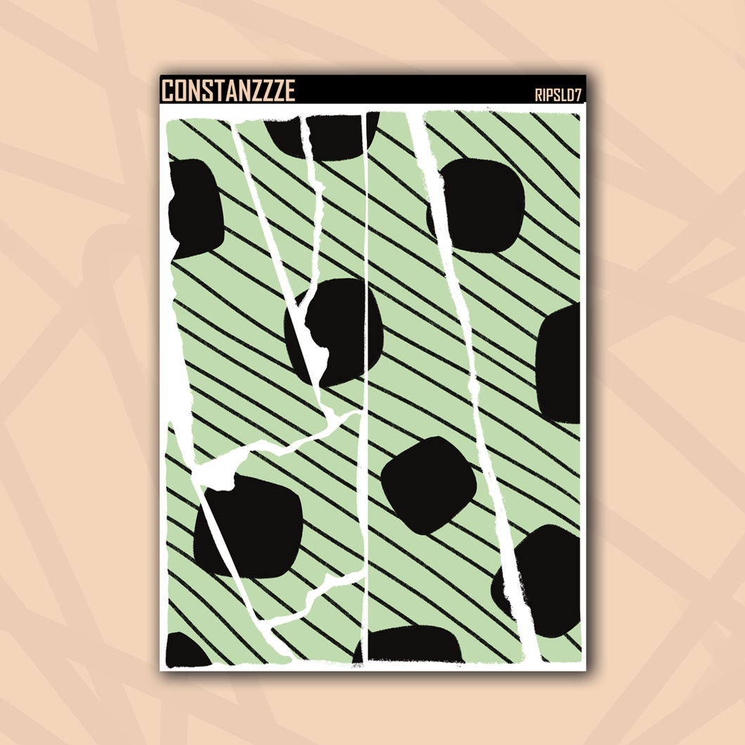 Jumbo Pastel Dot and Stripes Rippies Sticker Sheet