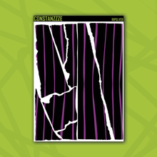 Load image into Gallery viewer, Jumbo Traditional Stripes Over Black Rippies Sticker Sheet
