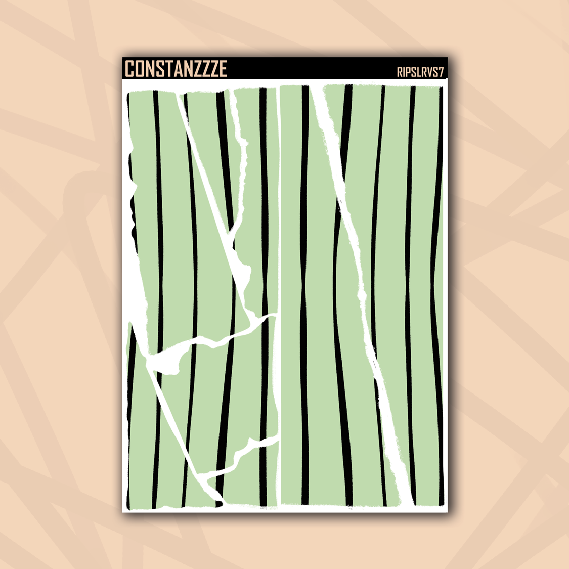 Jumbo Pastel Stripes Rippies Sticker Sheet – Constanzzze