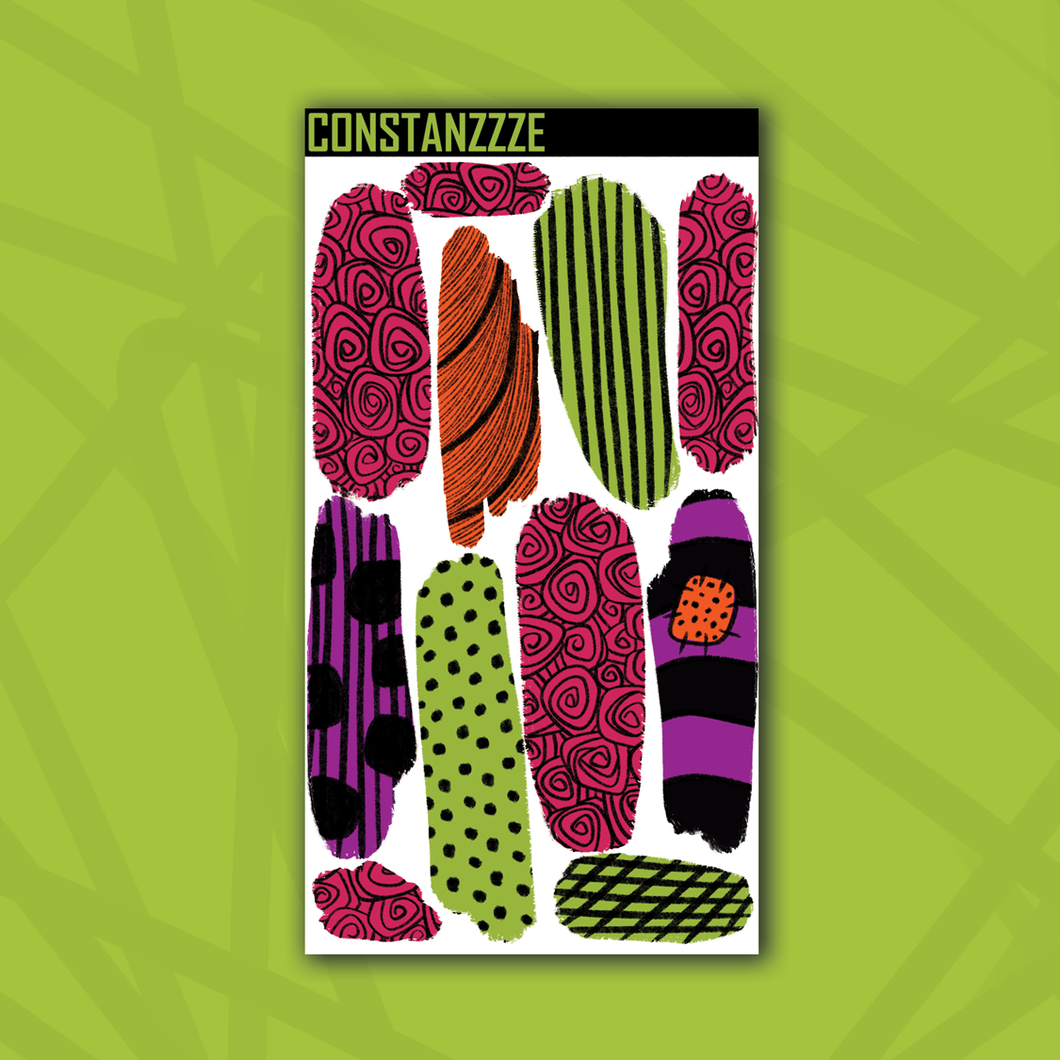 Traditional Sally Pattern Large Swatch Sticker Sheet