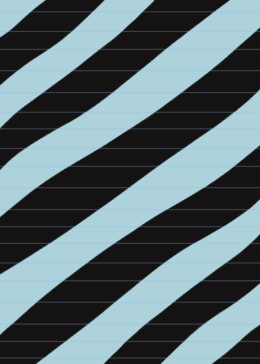 Pastel Blue Thick Stripe Reusable Sticker Book