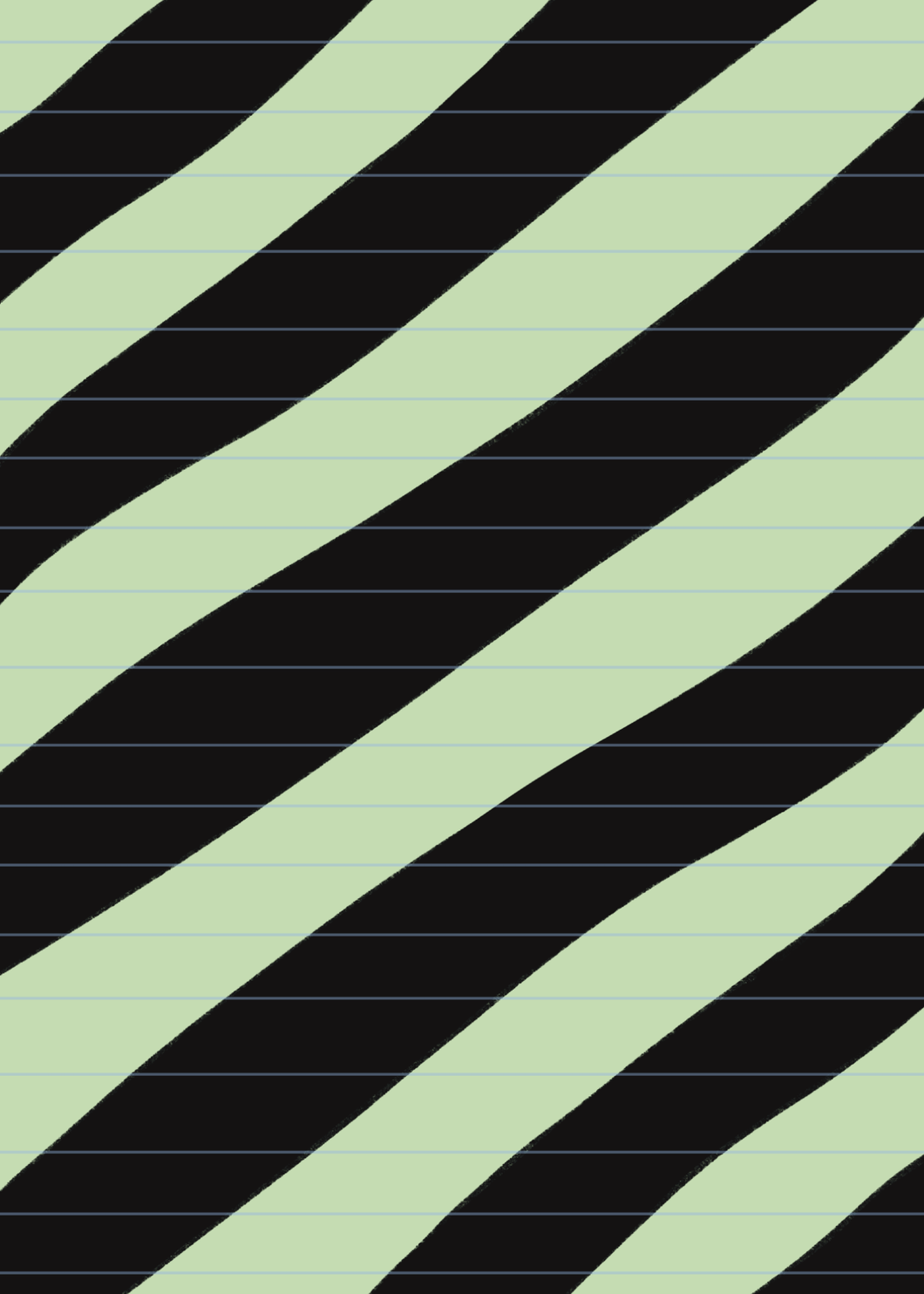 Pastel Green Thick Stripe Reusable Sticker Book