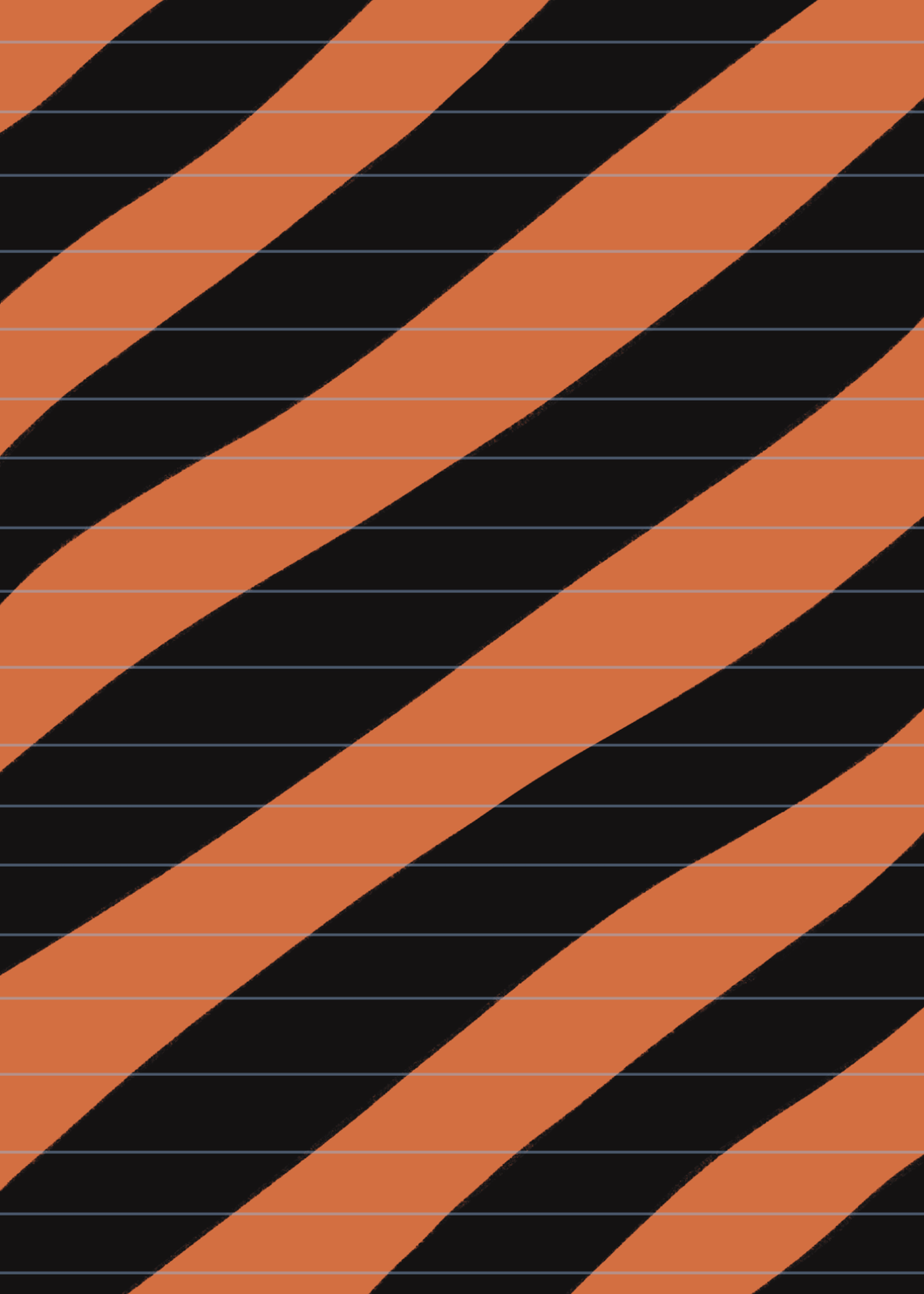 Traditional Orange Thick Stripe Reusable Sticker Book