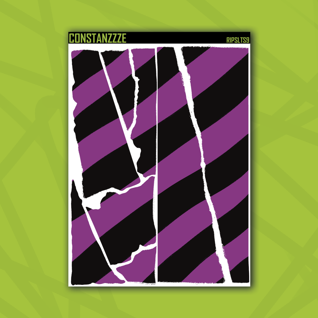 Jumbo Traditional Thick Stripe Rippies Sticker Sheet