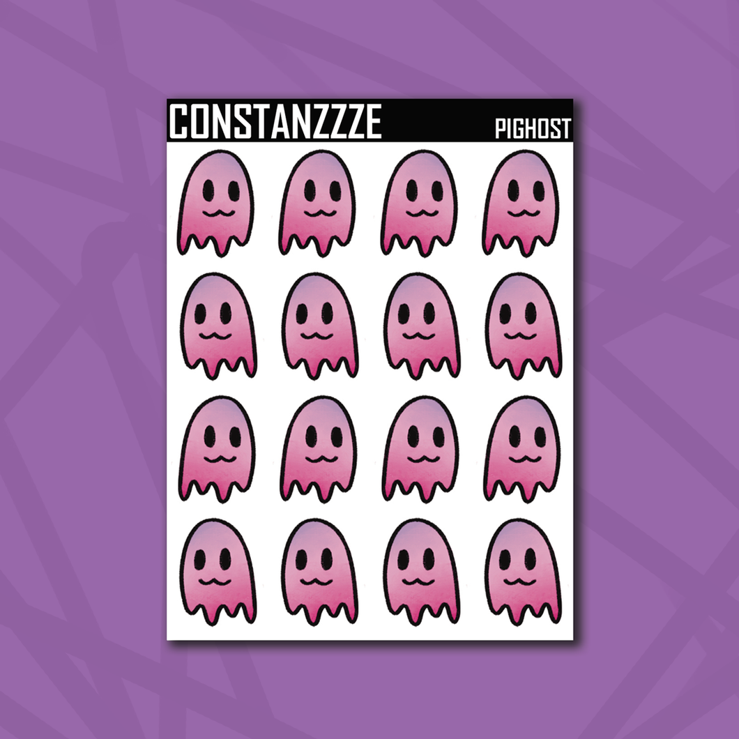 Pink Small Ghostie Sticker Sheet