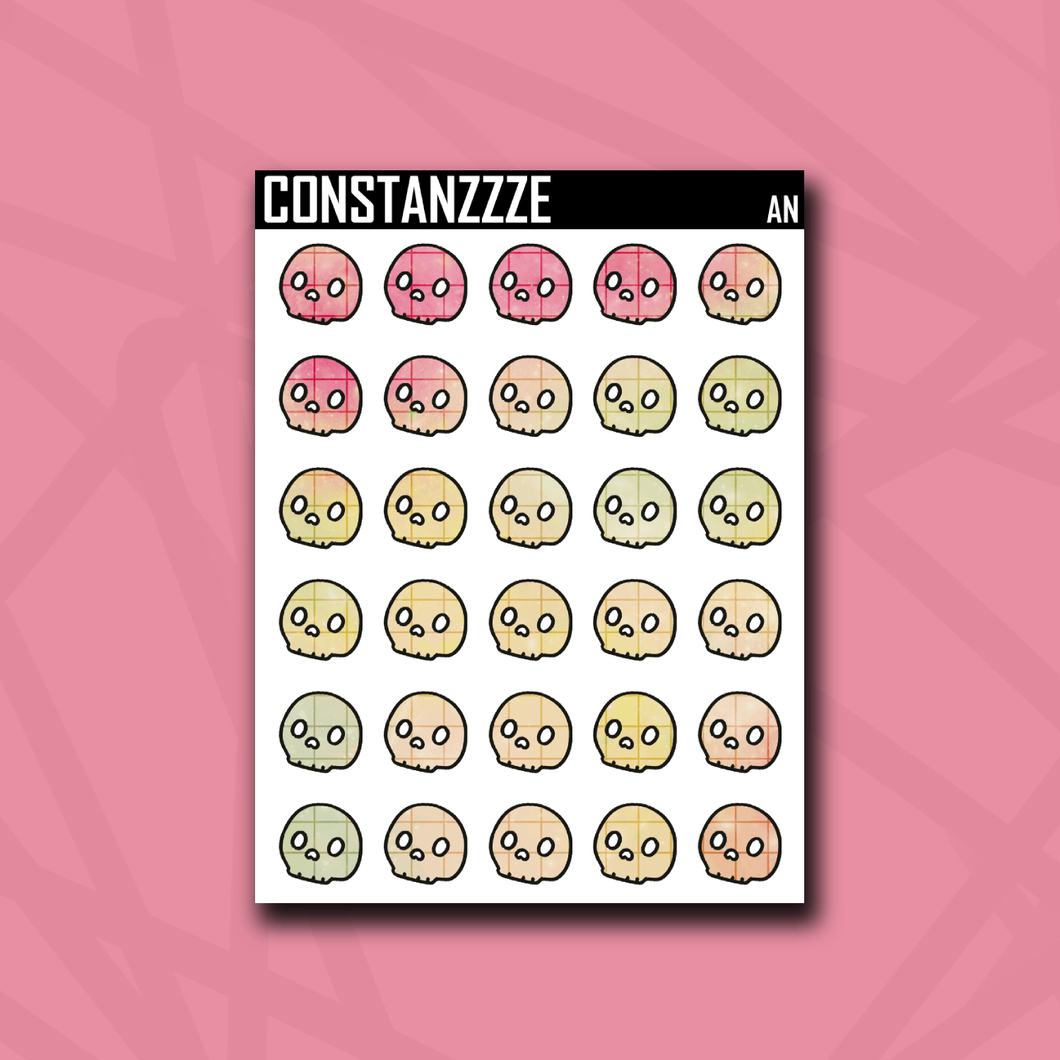 Andromeda Grid Skullie Sticker Sheet